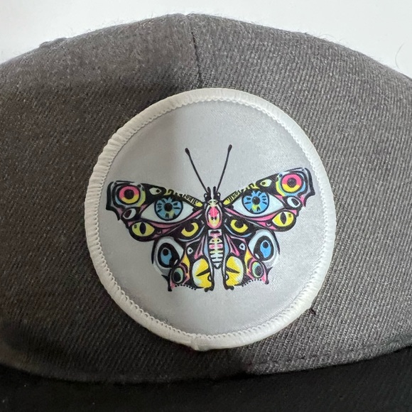 Butterfly Patch Flat Bill Hat - Picture 6 of 6